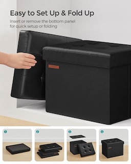 Foto 6 | Foto 6 | Banco Songmics Negro - Venta Internacional