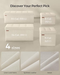 Foto 6 | Foto 6 | Banco de Almacenamiento Songmics Crema 32 Litros- Venta Internacional