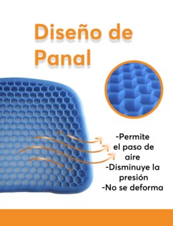 Foto 7 | Foto 7 | Cojín Archy 30876 Azul Asiento Suave Ortopédico Flexible Gel Silicón