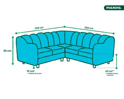 Foto 5 | Foto 5 | Sala Esquinera Makora Astori Azul Lino