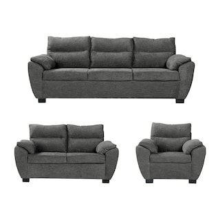 Foto 1 | Foto 1 | Sala 3 Piezas Dicasa Venecia Sofá/Love Y Sillón Gris