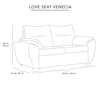 Foto 7 | Foto 7 | Love Seat Dicasa Venecia Color Negro 2 Plazas