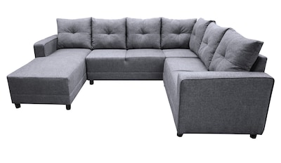 Foto 2 | Foto 2 | Sala Esquinera En U El Bazar Store Hera Gris Plata 160x275x215 Cm, 4 Salas En 1, Tela Lino Nacional, Modular, Chaise, Love Seat,