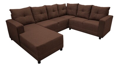Foto 1 | Foto 1 | Sala Esquinera En U El Bazar Store Hera Chocolate 160x275x215 Cm, 4 Salas En 1, Tela Lino Nacional, Modular, Chaise, Love Seat,