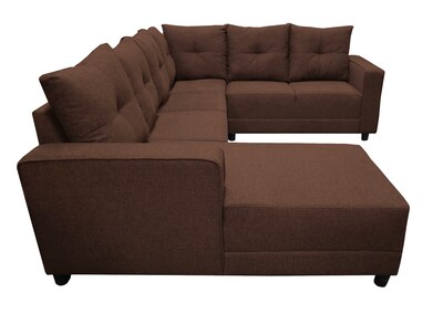 Foto 3 | Foto 3 | Sala Esquinera En U El Bazar Store Hera Chocolate 160x275x215 Cm, 4 Salas En 1, Tela Lino Nacional, Modular, Chaise, Love Seat,