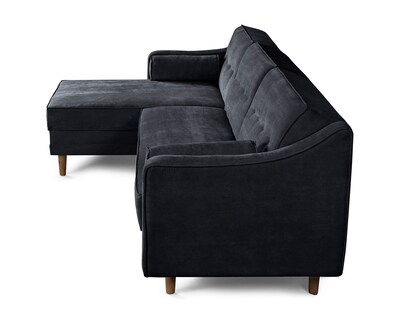 Foto 5 | Foto 5 | Sala Modular Sofá Cama Reversible De Velvet Gris Oxford Beehive Memory Foam Modelo Mondlak