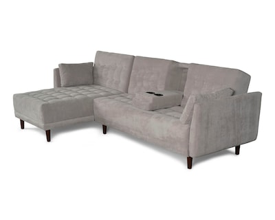 Foto 4 | Foto 4 | Sala Modular Sofá Cama Reversible De Velvet Gris Claro Beehive Memory Foam Modelo Annara