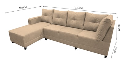 Foto 5 | Foto 5 | Sala Esquinera Modular El Bazar Store Freya Beige 275x160 cm
