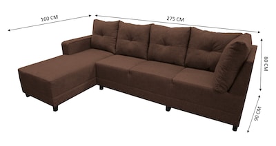 Foto 5 | Foto 5 | Sala Esquinera Modular El Bazar Store Freya Chocolate 275 x 160 cm