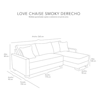 Foto 8 | Foto 8 | Love Chaise Dicasa Smoky Color Beige Derecho