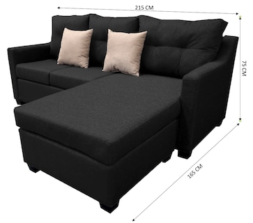 Foto 5 | Foto 5 | Sala Esquinera Hermes Gris Oxford 215x165 Cm, Lado Izquierdo Y Derecho, Lino Nacional