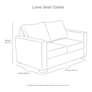 Foto 7 | Foto 7 | Love Seat Dicasa Gales Color Negro 2 Plazas