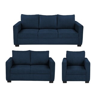 Foto 1 | Foto 1 | Sala Dicasa Gales Color Azul Oscuro 3 Piezas Sofá, Love Y Sillón