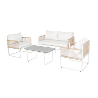 Foto 4 | Foto 4 | Sala Exterior De Rattan Esquinera Juego Jardín Sunset 5 Pzas