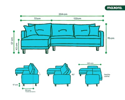 Foto 8 | Foto 8 | Sala Modular Makora Cavalli Mostaza Tacto Durazno