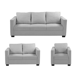 Foto 1 | Foto 1 | Sala Dicasa Gales Color Plata 3 Piezas Sofá, Love Y Sillón