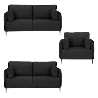 Foto 1 | Foto 1 | Sala Dicasa Klint Color Gris Negro 3 Piezas Love, Love Y Sillón