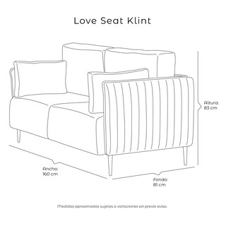 Foto 8 | Foto 8 | Sala Dicasa Klint Color Gris Negro 3 Piezas Love, Love Y Sillón