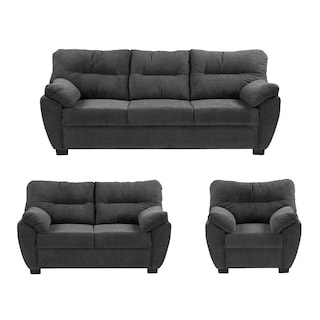 Foto 1 | Foto 1 | Sala Dicasa Monza Color Gris Carbon 3 Piezas Sofá Love y Sillón