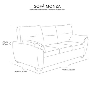Foto 7 | Foto 7 | Sala Dicasa Monza Color Gris Carbon 3 Piezas Sofá Love y Sillón