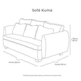 Foto 8 | Foto 8 | Sala Dicasa Kuma Color Crema 3 Piezas Sofá, Love y Sillón
