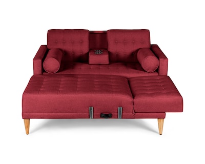 Foto 4 | Foto 4 | Sala Modular Reversible De Lino Rojo Modelo Tyson