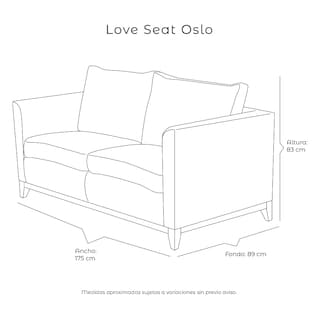 Foto 7 | Foto 7 | Sala Dicasa Oslo Color Gris Acero 3 Piezas Sofá, Love y Sillón
