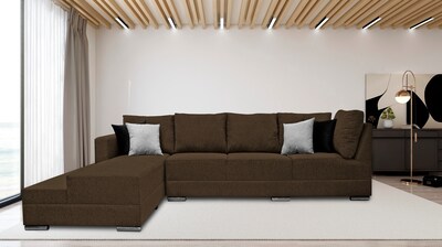 Foto 2 | Foto 2 | Sala Esquinera El Bazar Store Aquiles Chocolate 260x200 Cm Lino Nacional Modular