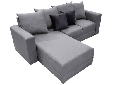 Foto 4 | Foto 4 | Sala Esquinera Modular El Bazar Store Lombar Gris Plata 220 X 160 Cm, Tela Lino Nacional