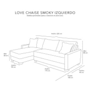 Foto 7 | Foto 7 | Love Chaise Izquierdo Dicasa Smoky Color Gris Carbón