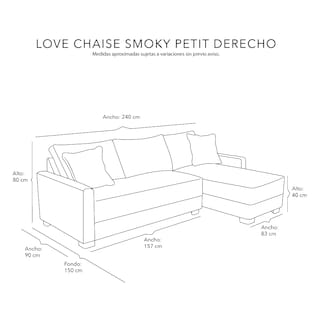 Foto 7 | Foto 7 | Love Chaise Derecho Dicasa Smoky Petit Gris Carbón