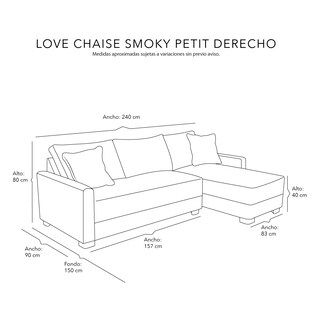 Foto 8 | Foto 8 | Love Chaise Derecho Dicasa Smoky Petit Gris Carbón