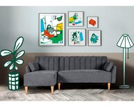 Sala Modular Reversible De Velvet Gris Oxford Modelo Acapella