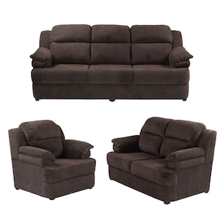 Foto 1 | Foto 1 | Sala Trinity Kendra Color Chocolate 3 Piezas ( Sofá, Love Seat Y Sillón)