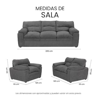 Foto 7 | Foto 7 | Sala Trinity Cosmo Color Gris Oxford 3 Piezas ( Sillón, Love Seat Y Sofá)