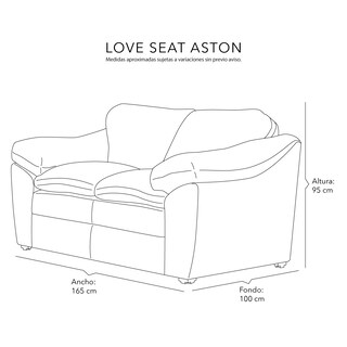 Foto 7 | Foto 7 | Love Seat Dicasa Aston Color Dark Grey 2 Plazas