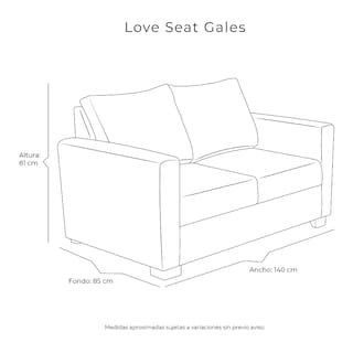 Foto 7 | Foto 7 | Love Seat Dicasa Gales Color Gris Carbón 2 Plazas