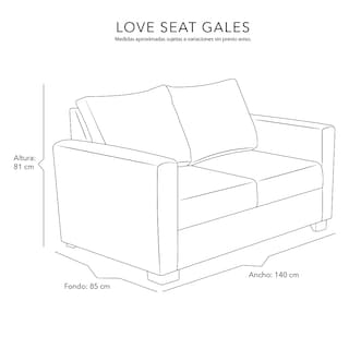 Foto 7 | Foto 7 | Love Seat Dicasa Gales Color Gris Nickel 2 Plazas