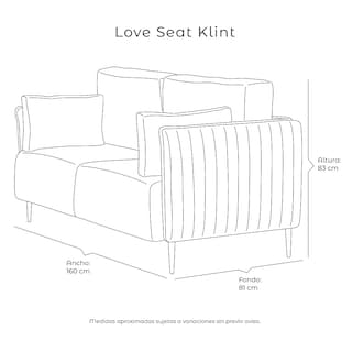 Foto 8 | Foto 8 | Sala Dicasa Klint Color Gris Arena 3 Piezas Love, Love y Sillón