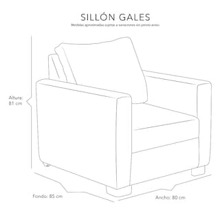 Foto 7 | Foto 7 | Sillón Dicasa Gales Color Gris Nickel 1 Plaza