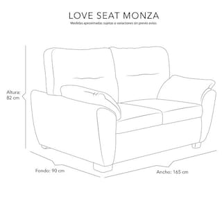 Foto 8 | Foto 8 | Love Seat Dicasa Monza Negro 2 Plazas