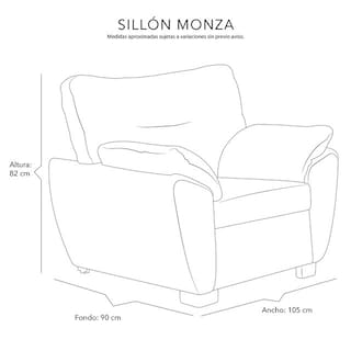 Foto 5 | Foto 5 | Sala Dicasa Monza Color Gris Tormenta 3 Piezas Sofá Love y Sillón