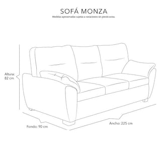Foto 7 | Foto 7 | Sala Dicasa Monza Color Gris Tormenta 3 Piezas Sofá Love y Sillón