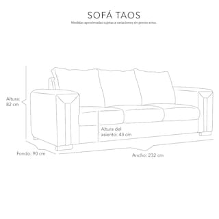 Foto 8 | Foto 8 | Sala Dicasa Taos Color Platinado 3 Piezas Sofá, Love y Sillón
