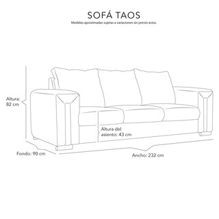 Foto 8 | Foto 8 | Sala Dicasa Taos Color Storm Grey 3 Piezas Sofá Love y Sillón
