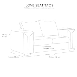 Foto 8 | Foto 8 | Love Seat Dicasa Taos Color Platinado 2 Plazas
