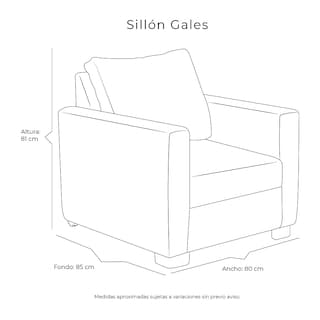 Foto 6 | Foto 6 | Sala Dicasa Gales Color Gris Shadow 3 Piezas Sofá, Love y Sillón