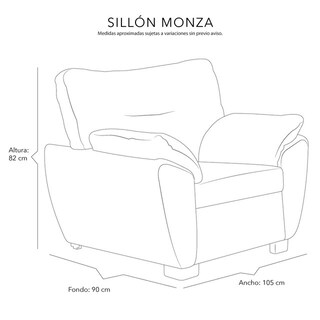 Foto 8 | Foto 8 | Sillón Dicasa Monza Gris Oxford 1 Plaza