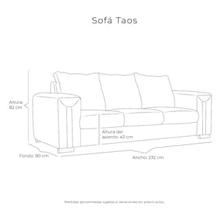 Foto 8 | Foto 8 | Sala Dicasa Taos Color Platinado 3 Piezas Sofá, Love y Sillón