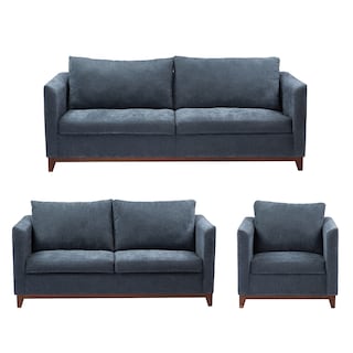Foto 1 | Foto 1 | Sala Dicasa Oslo Color Steel Blue 3 Piezas Sofá, Love y Sillón